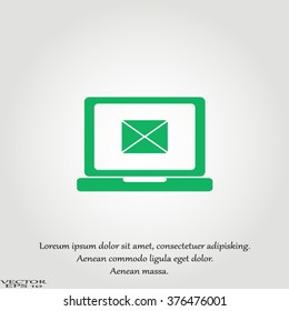 Modern Laptop and envelope