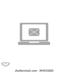 Modern Laptop and envelope