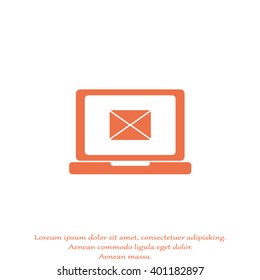 Modern Laptop and envelope