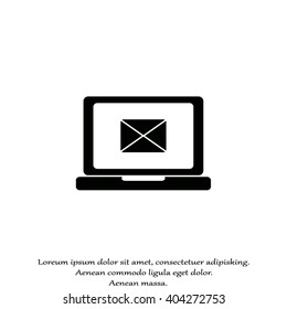 Modern Laptop and envelope
