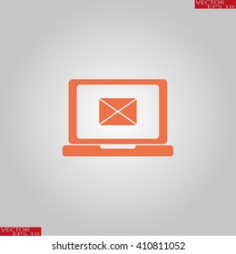 Modern Laptop and envelope