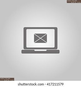 Modern Laptop and envelope