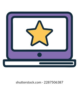 Modern laptop graphic web design icon isolated
