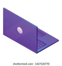 Modern laptop icon. Isometric of modern laptop vector icon for web design isolated on white background