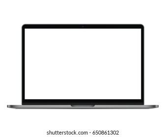 Modern laptop isolated. Vector illustration.