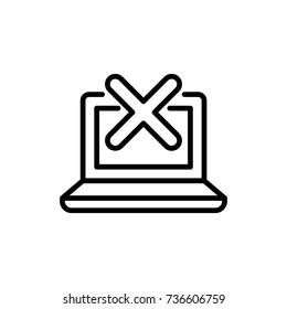 Modern laptop line icon. Premium pictogram isolated on a white background. Vector illustration. Stroke high quality symbol. Laptop icon in modern line style.