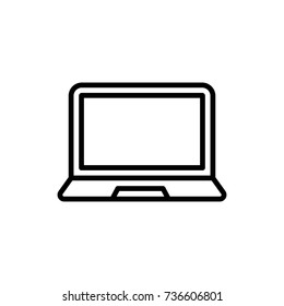 Modern laptop line icon. Premium pictogram isolated on a white background. Vector illustration. Stroke high quality symbol. Laptop icon in modern line style.