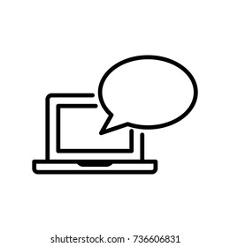 Modern laptop line icon. Premium pictogram isolated on a white background. Vector illustration. Stroke high quality symbol. Laptop icon in modern line style.