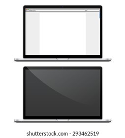 Modern laptop mock up, Vector