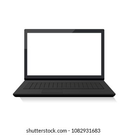 Modern laptop on a white background. Vector illustration 