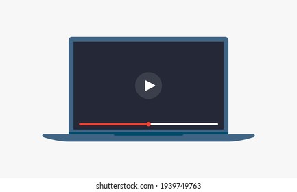 modern laptop template. online vector illustration.