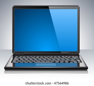 Modern laptop. Vector Illustration