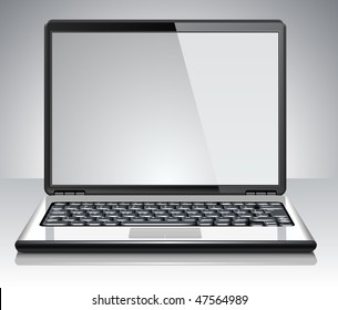 Modern laptop. Vector Illustration