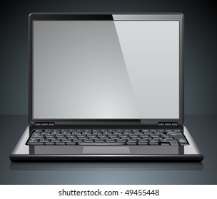 Modern laptop. Vector Illustration