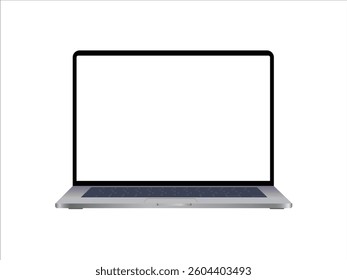 Modern Laptop Vector Mockup for Professional Presentations and Business Use