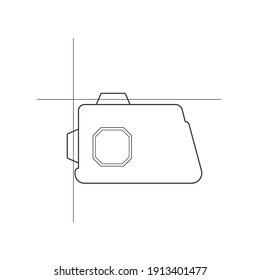 Modern laser device to set the exact level horizontally and vertically. The illustration on a white background.