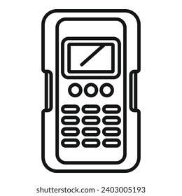 Modern laser meter icon outline vector. Tool device system. Units sensor