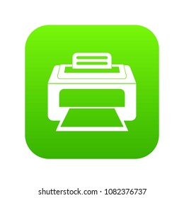 Modern laser printer icon digital green for any design isolated on white vector illustration
