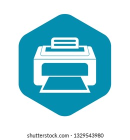 Modern laser printer icon in simple style isolated on white background