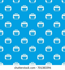 Modern laser printer pattern repeat seamless in blue color for any design. Vector geometric illustration