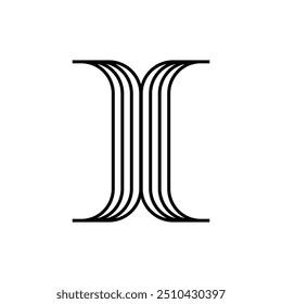 modern latter i logo design. modern logo, vector design, initial latter