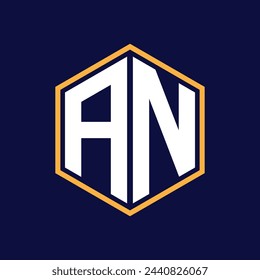 diseño moderno del logotipo del polígono posterior