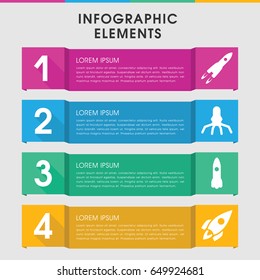 Modern launch infographic template. infographic design with launch icons includes . can be used for presentation, diagram, annual report, web design.