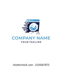 Modern Laundry Company Logo Design 2