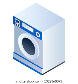 Modern laundry machine icon. Isometric of modern laundry machine vector icon for web design isolated on white background