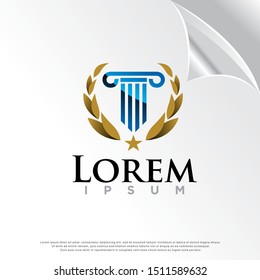 modern law firm logo. minimalis design. vector icon illustration