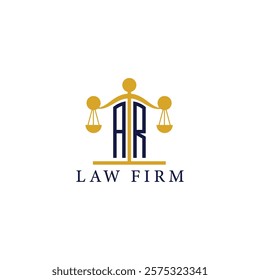 Modern Law Firm Logo with Scales of Justice