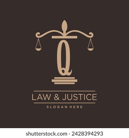 MODERN LAW LOGO WITH INITIAL LETTER