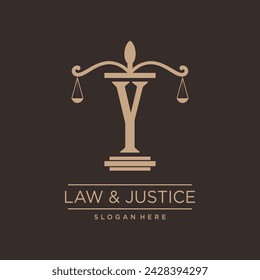 MODERN LAW LOGO WITH INITIAL LETTER