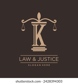 MODERN LAW LOGO WITH INITIAL LETTER
