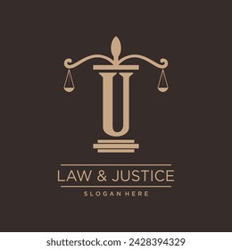 MODERN LAW LOGO WITH INITIAL LETTER