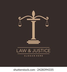 MODERN LAW LOGO WITH INITIAL LETTER