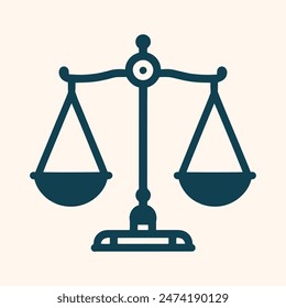 Modern Law Scale Icon Design