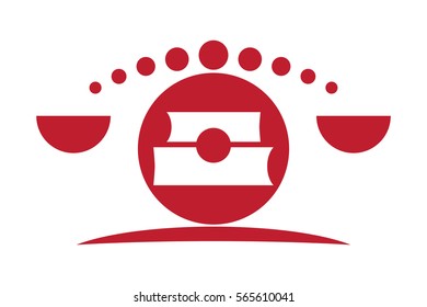 Modern Law Symbol. Stylish visuals designed for law-related issues.