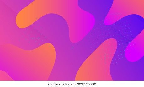 Diseño moderno. Pantalla Resumen. Banner digital púrpura. Página Multicolor. Formas de moda. Neon Landing Page. Ilustración de color Futurista. Fondo de degradado de onda. Diseño moderno magenta