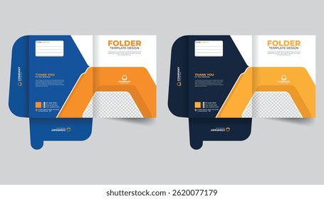 Modern layout Annual report cover, Presentation folder template design, file folder design, cover for catalog, brochures 
