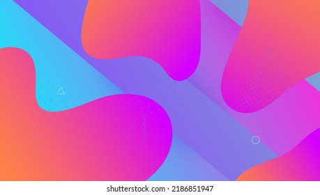 Modern Layout. Commercial Composition. Tech Minimal Background. Blue Trendy Design. Gradient Banner. Digital Pattern. Wave Landing Page. Hipster Paper. Violet Modern Layout