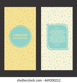 Modern layout with creative background. Abstract Pattern from simple objects for web and print. Simple vector design.