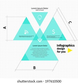 Modern layout design, flat background, vector illustration