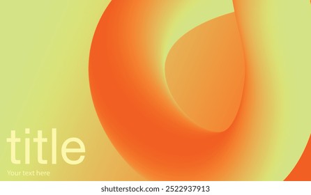 Modern layout design template with dynamic fluid gradient lines. Yellow and orange. Creative editable covers or horizontal posters in modern minimal style.