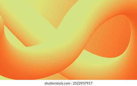 Modern layout design template with dynamic fluid gradient lines. Yellow and orange. Creative editable covers or horizontal posters in modern minimal style.