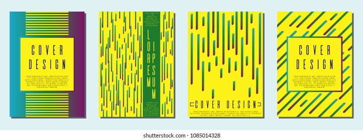 Modern layout design for your business. Set of sheets A4.  Can be used for poster, brochure, magazine, card, book, flyer, banner, anniversary
 Trendy corporate style.