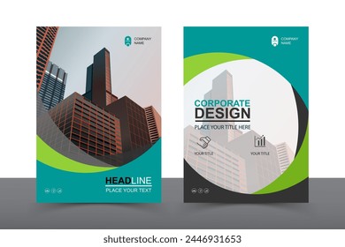 Modern Layout Flyer. Corporate Book Cover Design, EPS Vector Template. Can be Adapt to Brochure, Annual Report, Magazine, Business Presentation, Poster, flyer, Banner, Website