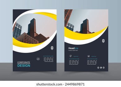 In: Modern Layout Flyer. Corporate Sound Book Cover Design, EPS Vektorgrafik Vorlage. Kann an Broschüre, Geschäftsbericht, Magazin, Geschäftspräsentation, Poster, Flyer, Banner, Website angepasst werden

