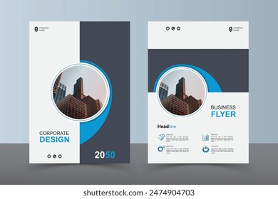 Modern Layout Flyer. Corporate Book Cover Design, EPS Vector Template. Can be Adapt to Brochure, Annual Report, Magazine, Business Presentation, Poster, flyer, Banner, Website