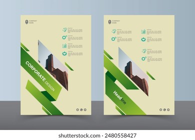 Modern Layout Flyer. Corporate Book Cover Design, EPS Vector Template. Can be Adapt to Brochure, Annual Report, Magazine, Business Presentation, Poster, flyer, Banner, Website